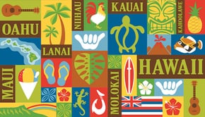 Hawaiian Beach Towel Aloha Print 40" x 70"