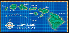 Hawaiian Beach Towel Island Chain 30"x60"